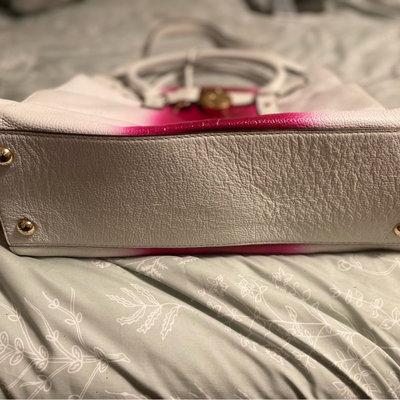 Michael kor leather ombré pink fuchsia/magenta tote. MK - Picture 6 of 9